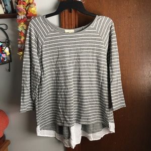 ▪️Gorgeous Cupio Women’s Top - white & gray